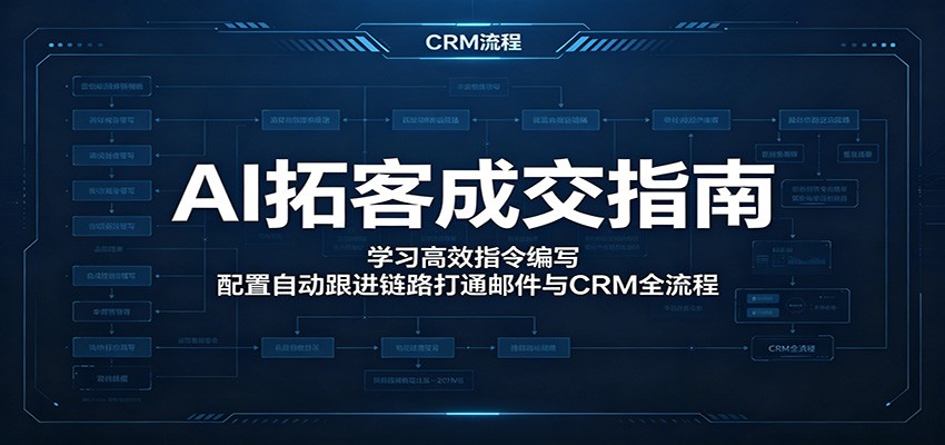AI拓客成交指南：学习高效指令编写，配置自动跟进链路打通邮件与CRM全流程-Ai创业网