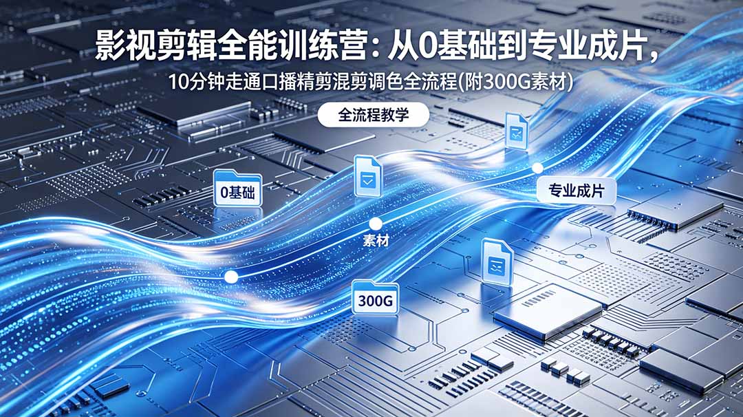 2026影视剪辑全能实战课｜0基础到专业成片，全流程教学，高清带300G素材-Ai创业网
