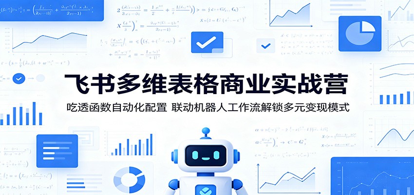 飞书多维表格商业实战营：吃透函数自动化配置，联动机器人工作流解锁多元变现模式-Ai创业网