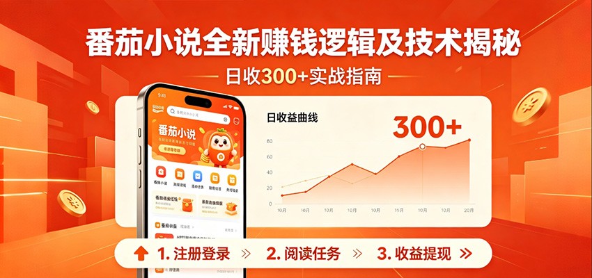 番茄小说全新赚钱逻辑及技术日收300+，小白新书皆可做！无脑赚就行了！-Ai创业网