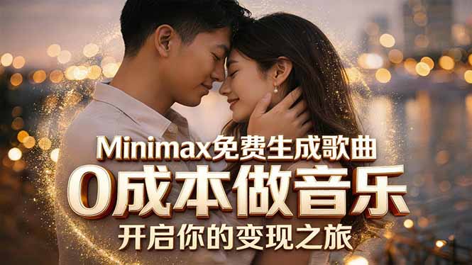 Minimax免费生成歌曲实测！0成本做音乐，说唱流行Lofi一键生成-Ai创业网