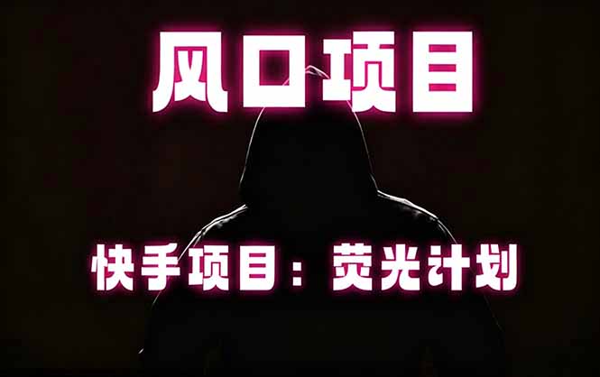 快手风口项目，荧光计划托管，长期稳定，适合批量做-Ai创业网