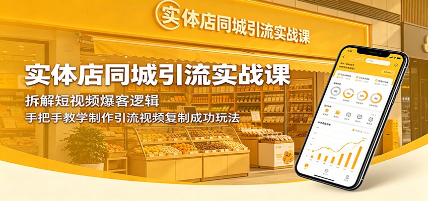 实体店同城引流实战课：拆解短视频爆客逻辑，手把手教学制作引流视频复制成功玩法-Ai创业网
