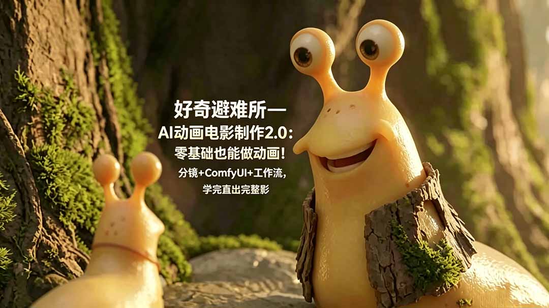 好奇避难所—AI动画电影制作2.0：零基础也能做动画！分镜+ComfyUI+工作流，学完直出完整影片-Ai创业网