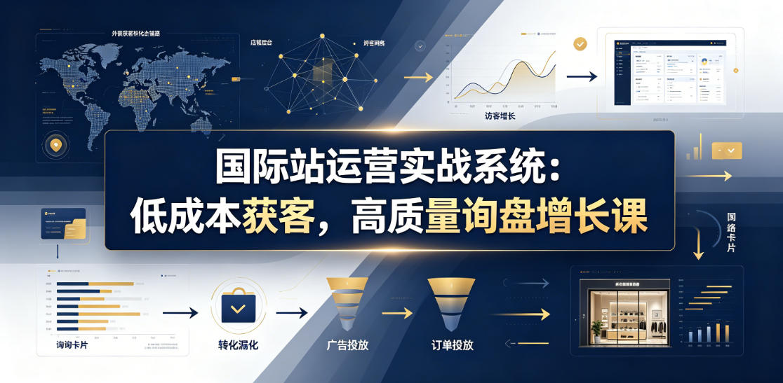 国际站运营实战系统：低成本获客，高质量询盘增长课(更新26年)-Ai创业网