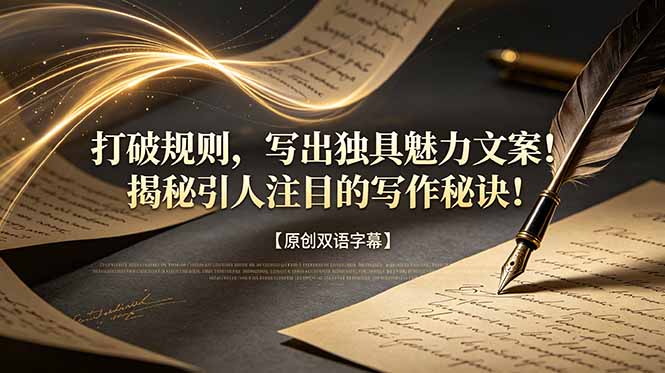 打破规则，写出独具魅力文案！揭秘引人注目的写作秘诀！【原创双语字幕】-Ai创业网