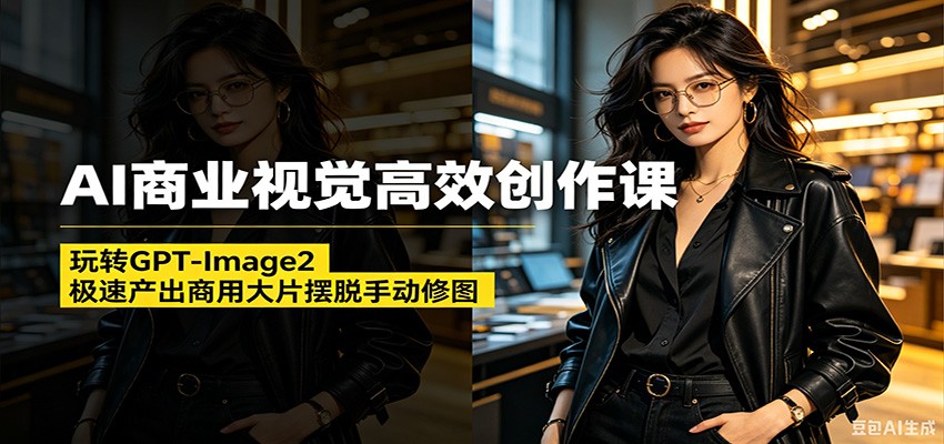 AI商业视觉高效创作课：玩转GPT-Image2，极速产出商用大片摆脱手动修图(更新)-Ai创业网