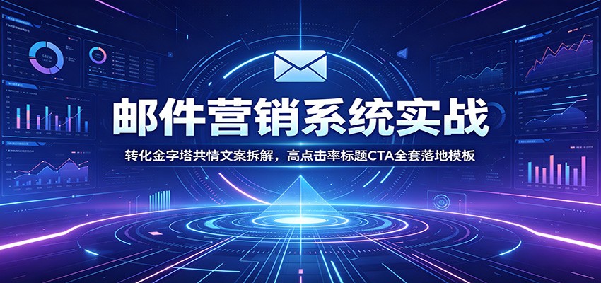 邮件营销系统实战：转化金字塔共情文案拆解，高点击率标题CTA全套落地模板-Ai创业网