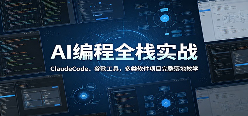AI编程全栈实战：ClaudeCode、谷歌工具，多类软件项目完整落地教学-Ai创业网