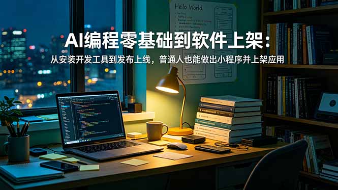AI编程零基础到软件上架：从安装开发工具到发布上线，普通人也能做出小程序并上架应用商店-Ai创业网