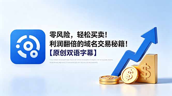 零风险，轻松买卖！利润翻倍的域名交易秘籍！【原创双语字幕】-Ai创业网