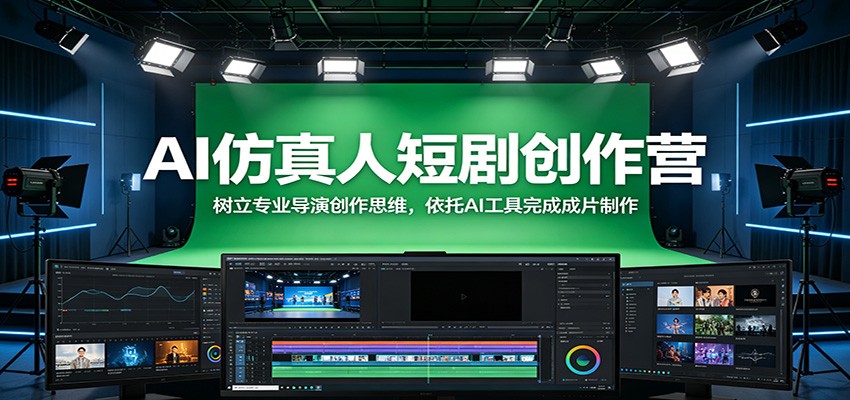 AI仿真人短剧创作营：树立专业导演创作思维，依托AI工具完成成片制作-Ai创业网