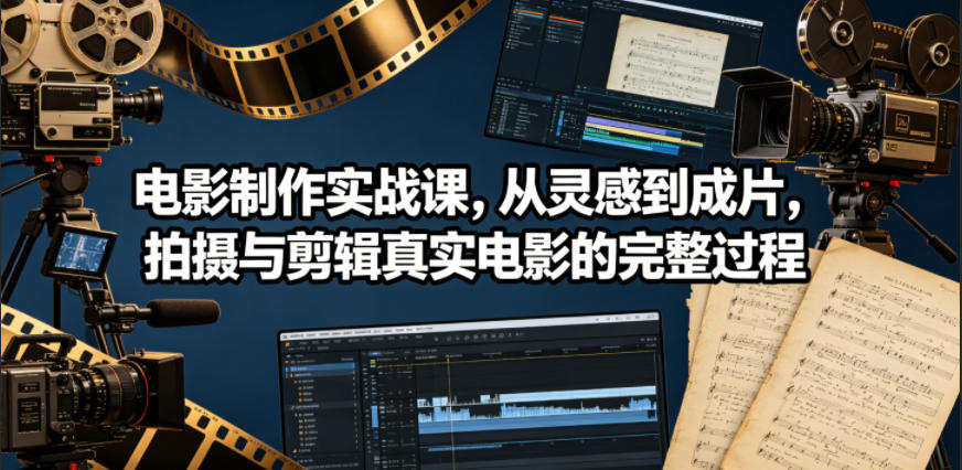 电影制作实战课，从灵感到成片，拍摄与剪辑真实电影的完整过程【原创双语字幕】-Ai创业网