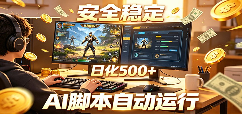 三角洲全自动挂机，AI脚本躺赚，日化500+-Ai创业网