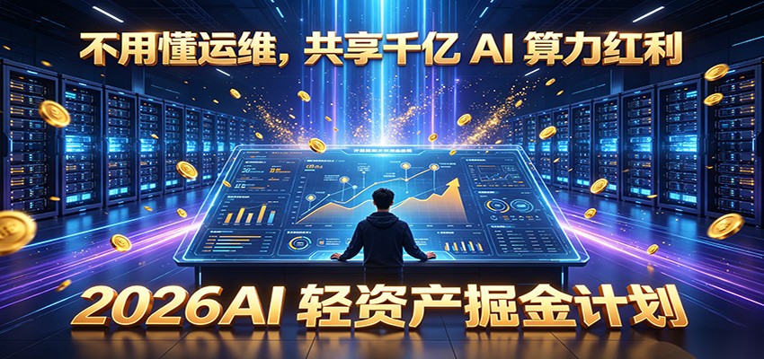 不用懂运维，共享千亿 AI 算力红利，2026AI 轻资产掘金计划-Ai创业网