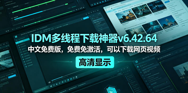 IDM多线程下载神器v6.42.64中文免费版，免费免激活，可以下载网页视频(例如飞书文档内的视频)-Ai创业网