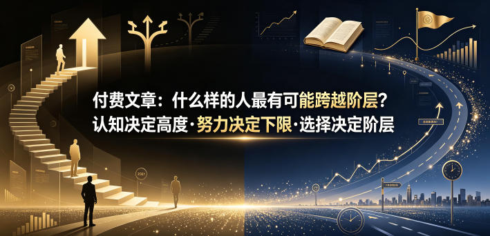 付费文章：什么样的人最有可能跨越阶层？认知决定高度·努力决定下限·选择决定阶层-Ai创业网