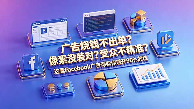 广告烧钱不出单？像素没装对？受众不精准？这套Facebook广告课帮你避开90%的坑-原创双语字幕-Ai创业网