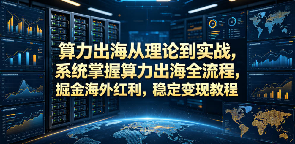 算力出海从理论到实战，系统掌握算力出海全流程，掘金海外红利，稳定变现教程-Ai创业网