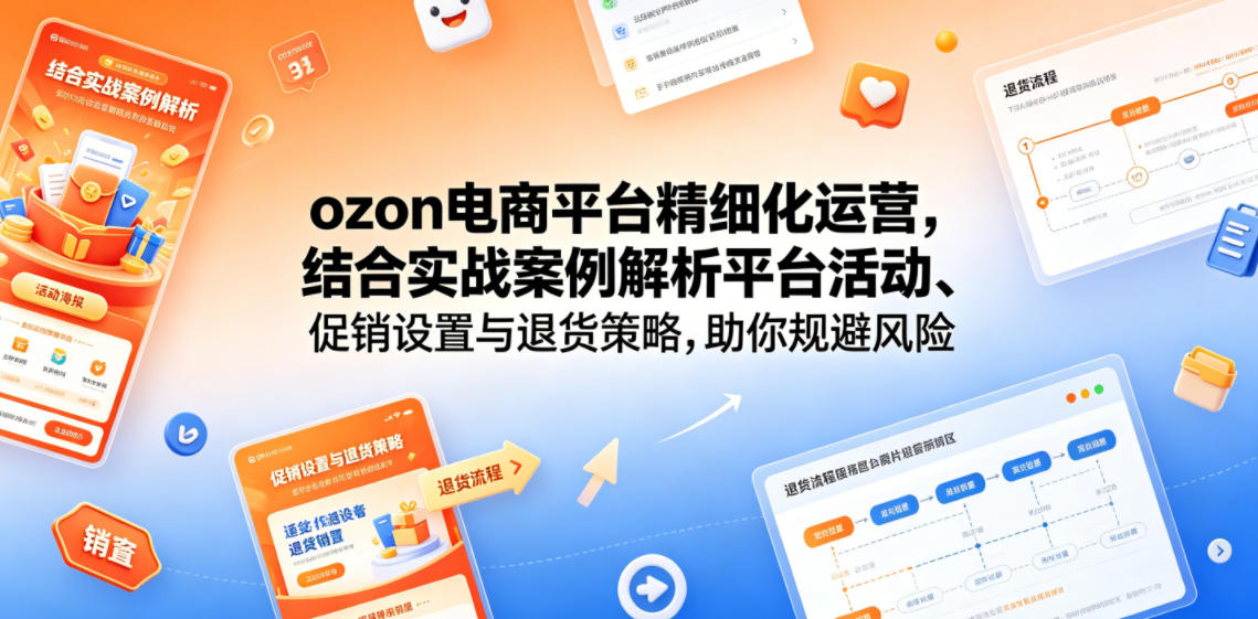 ozon电商平台精细化运营，结合实战案例解析平台活动、促销设置与退货策略，助你规避风险、提升销量-Ai创业网