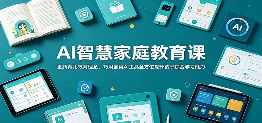 AI智慧家庭教育课：更新育儿教育理念，巧用各类AI工具全方位提升孩子综合学习能力-Ai创业网