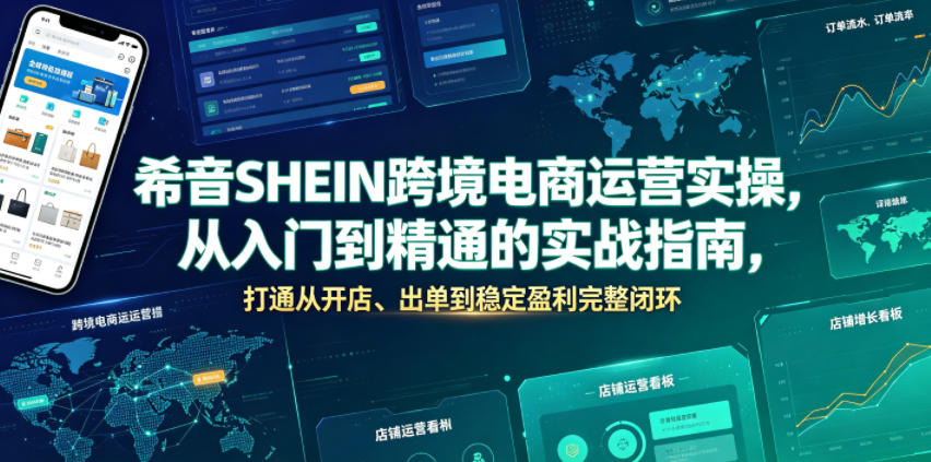希音SHEIN跨境电商运营实操，从入门到精通的实战指南，打通从开店、出单到稳定盈利完整闭环-Ai创业网