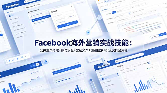 Facebook海外营销实战技能：公共主页搭建+账号安全+营销文案+图谱搜索+投流实操全流程-Ai创业网