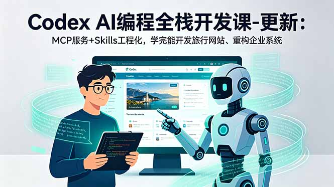 Codex AI编程全栈开发课-更新：MCP服务+Skills工程化，学完能开发旅行网站、重构企业系统-Ai创业网