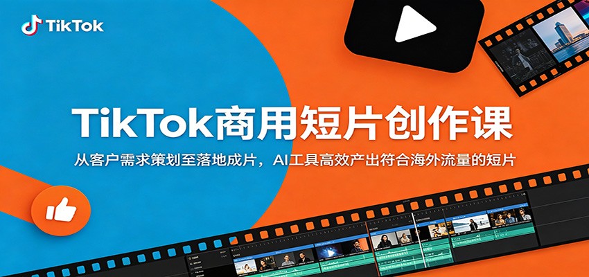 TikTok商用短片创作课：从客户需求策划至落地成片，AI工具高效产出符合海外流量的短片-Ai创业网