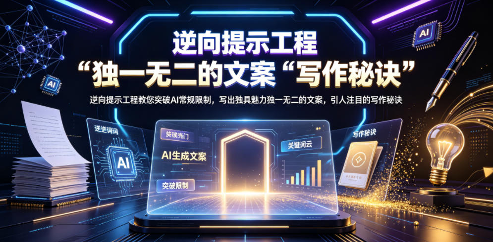 逆向提示工程教您突破AI常规限制，写出独具魅力独一无二的文案，引人注目的写作秘诀【原创双语字幕】-Ai创业网