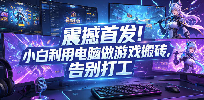 震撼首发！小白利用电脑做游戏搬砖，告别打工【揭秘】-Ai创业网