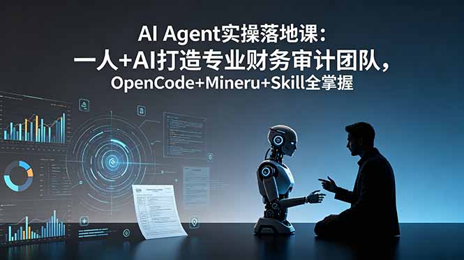 AI Agent实操落地课：一人+AI打造专业财务审计团队，OpenCode+Mineru+Skill全掌握-Ai创业网