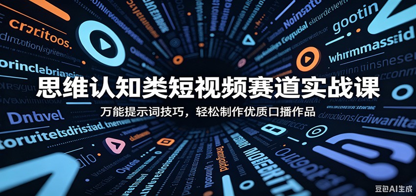 思维认知类短视频赛道实战课:万能提示词技巧,轻松制作优质口播作品-Ai创业网