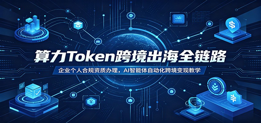算力Token跨境出海全链路：企业个人合规资质办理，AI智能体自动化跨境变现教学-Ai创业网
