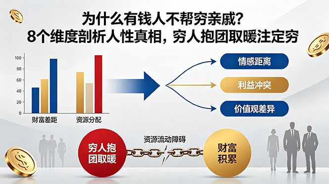 付费文章：为什么有钱人不帮穷亲戚？8个维度剖析人性真相，穷人抱团取暖注定穷-Ai创业网