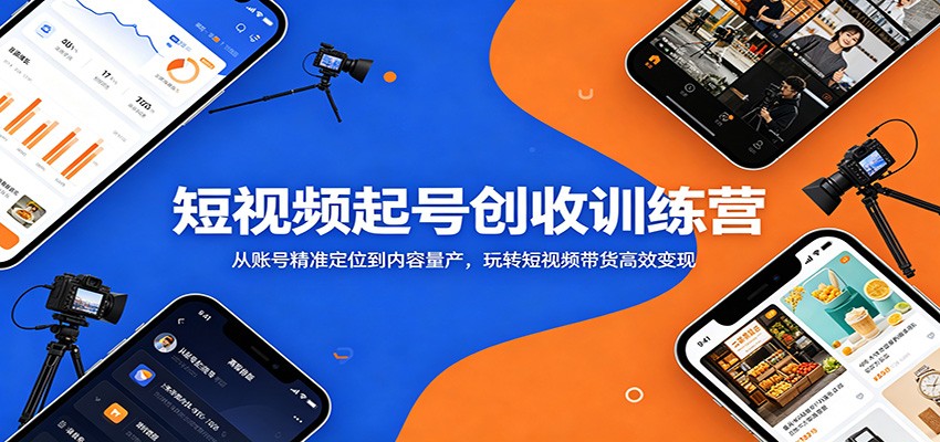 短视频起号创收训练营：从账号精准定位到内容量产，玩转短视频带货高效变现-Ai创业网