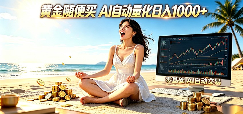 黄金随便买？AI自动外汇量化交易 在家当皇帝 日入1000+-Ai创业网