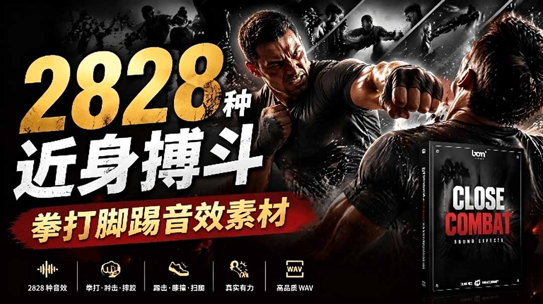 宝藏级别音效！2828种近身搏斗拳打脚踢音效素材，全部中文分类，免解压使用  Close Combat-Ai创业网