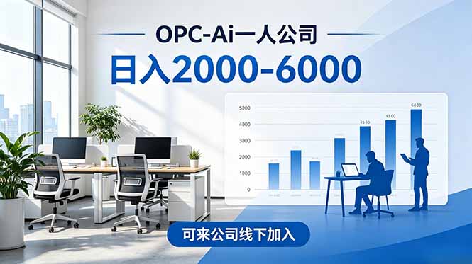 2026创业新风口—OPC一人公司模式震撼首发!日收益2000-6000+,项目绿色长久,安全稳健,合…-Ai创业网
