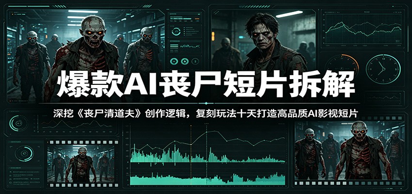 爆款AI丧尸短片拆解：深挖《丧尸清道夫》创作逻辑，复刻玩法快速打造高品质AI影视短片-Ai创业网