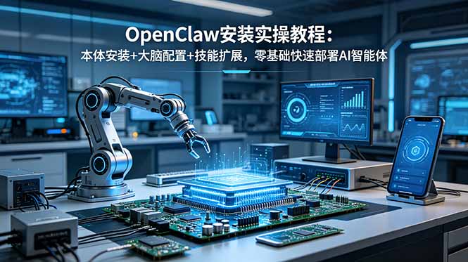 OpenClaw安装实操教程：本体安装+大脑配置+技能扩展，零基础快速部署AI智能体-Ai创业网