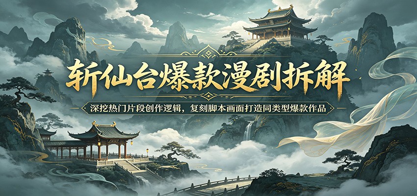 斩仙台爆款漫剧拆解：深挖热门片段创作逻辑，复刻脚本画面打造同类型爆款作品-Ai创业网