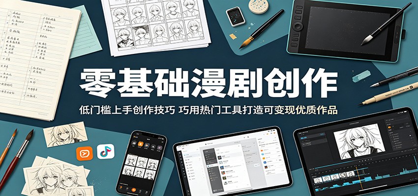 零基础漫剧创作：低门槛上手创作技巧，巧用热门工具打造可变现优质作品-Ai创业网