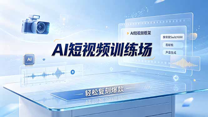 老陈AI短视频训练场：AI短视频框架+换背景SwitchXAI+首尾帧+声音生成，轻松复刻爆款-Ai创业网
