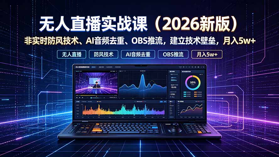 无人直播实战课(更新7月-Ai创业网
