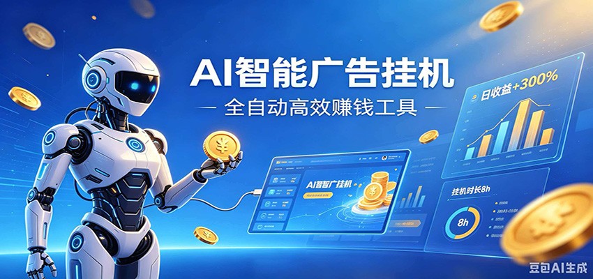 AI智能广告挂机,小白轻松上手,在家自动赚收益-Ai创业网