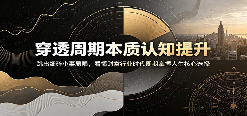 穿透周期本质认知提升：跳出细碎小事局限，看懂财富行业时代周期掌握人生核心选择-Ai创业网