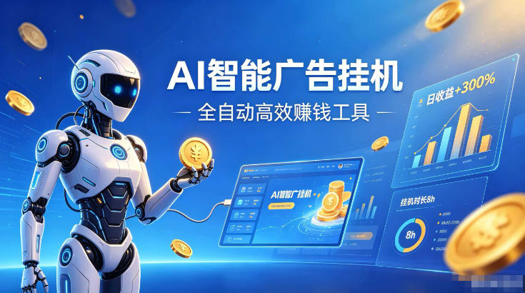 AI智能广告挂G，在家自动賺收益，全程无需人工操作、不用直播、不用拉人【揭秘】-Ai创业网