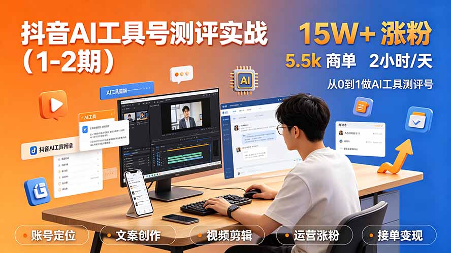 抖音AI工具号测评实战(1-2期-Ai创业网