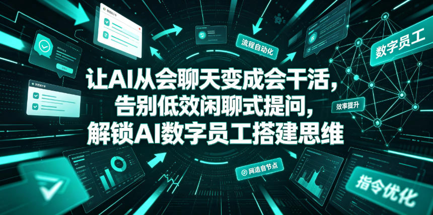 让AI从会聊天变成会干活,告别低效闲聊式提问,解锁AI数字员工搭建思维-Ai创业网